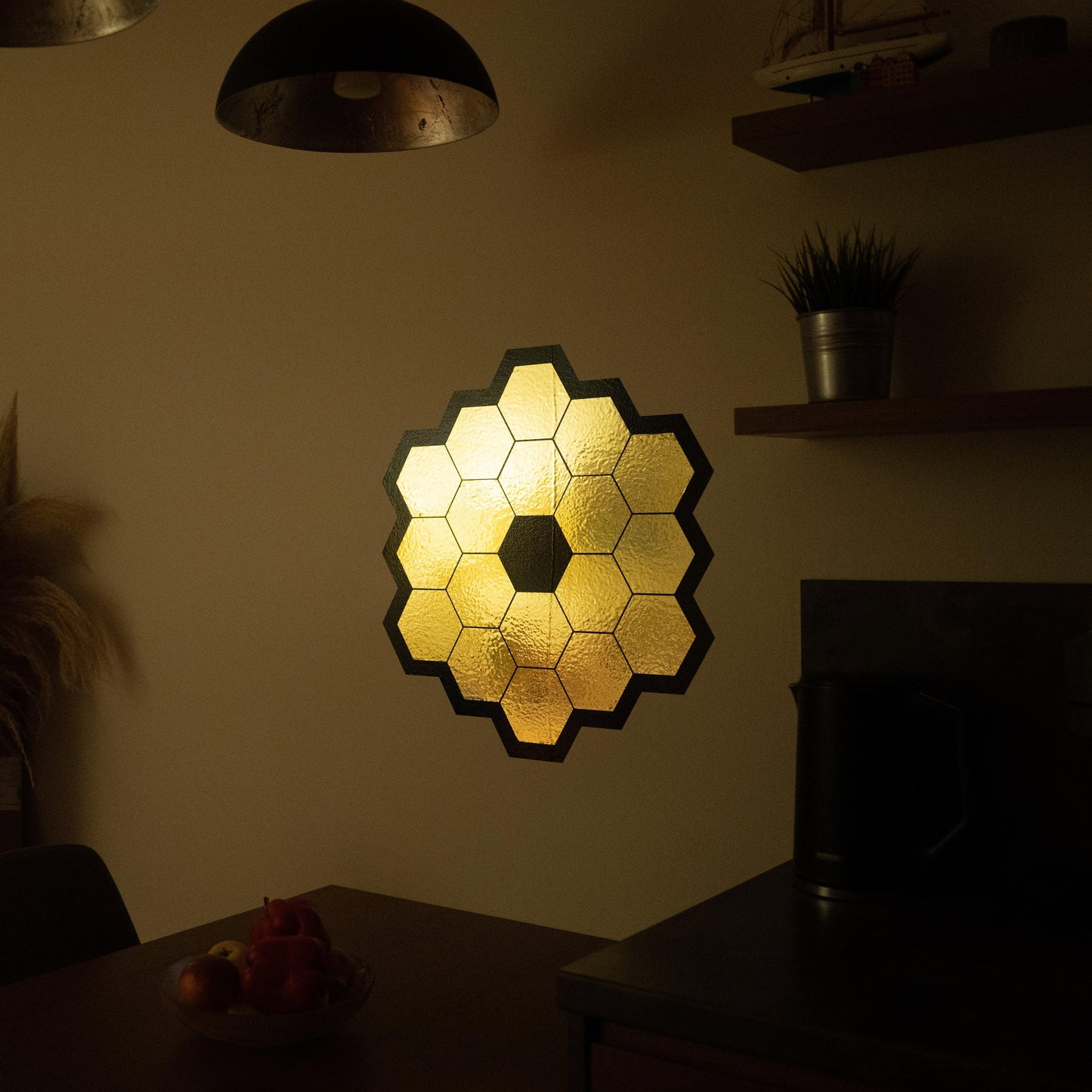 James Webb Space Telescope Mirror Wall Sticker - Gold Chrome Vinyl Space Decal - Universe jwst Room Decor - Perfect Astronomy Geek Gift