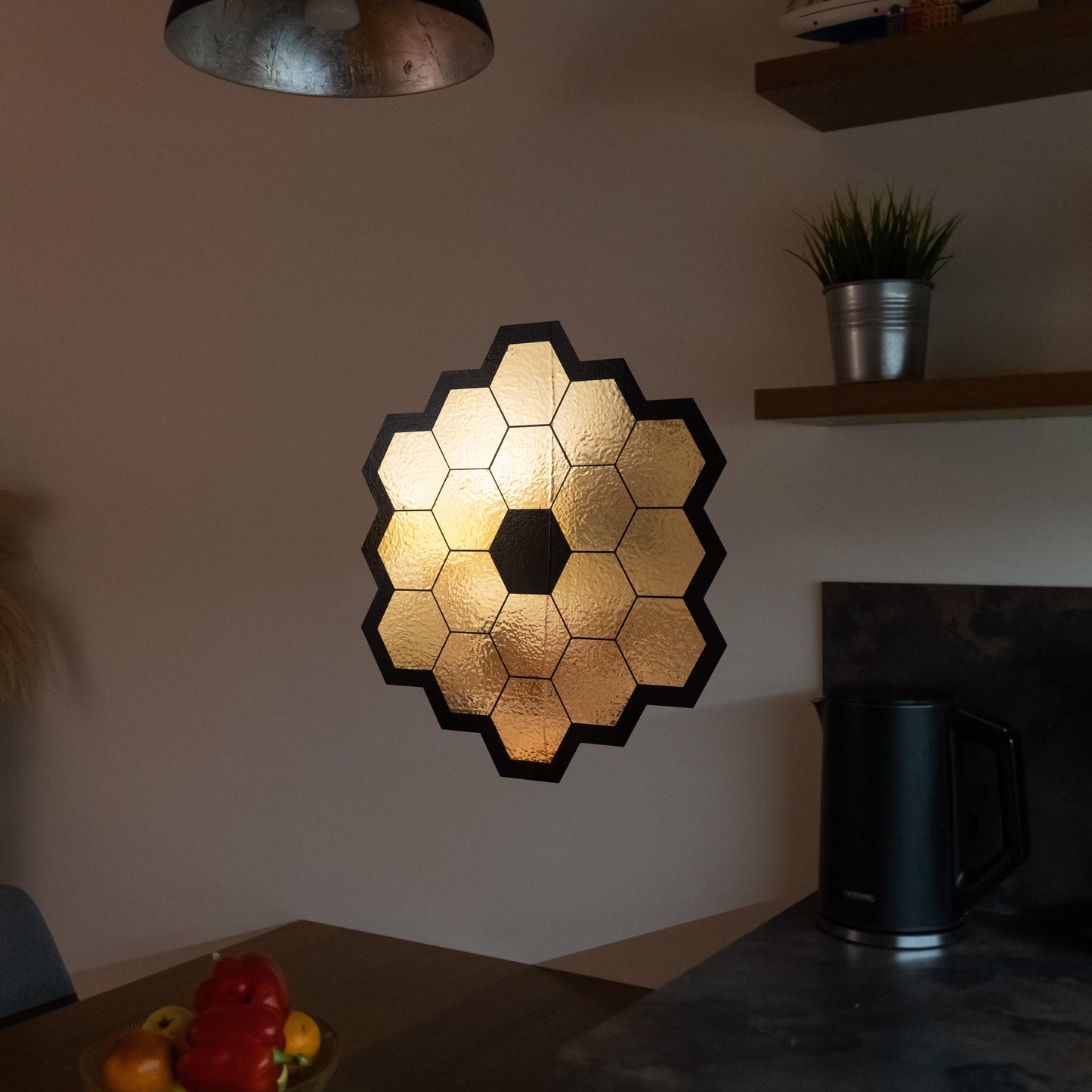 James Webb Space Telescope Mirror Wall Sticker - Gold Chrome Vinyl Space Decal - Universe jwst Room Decor - Perfect Astronomy Geek Gift