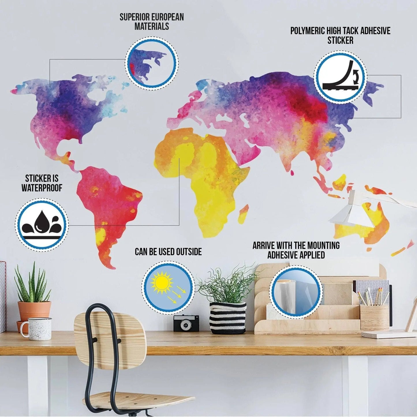Personalized Office Emblem Decal - Custom Vinyl Logo Door Sticker
