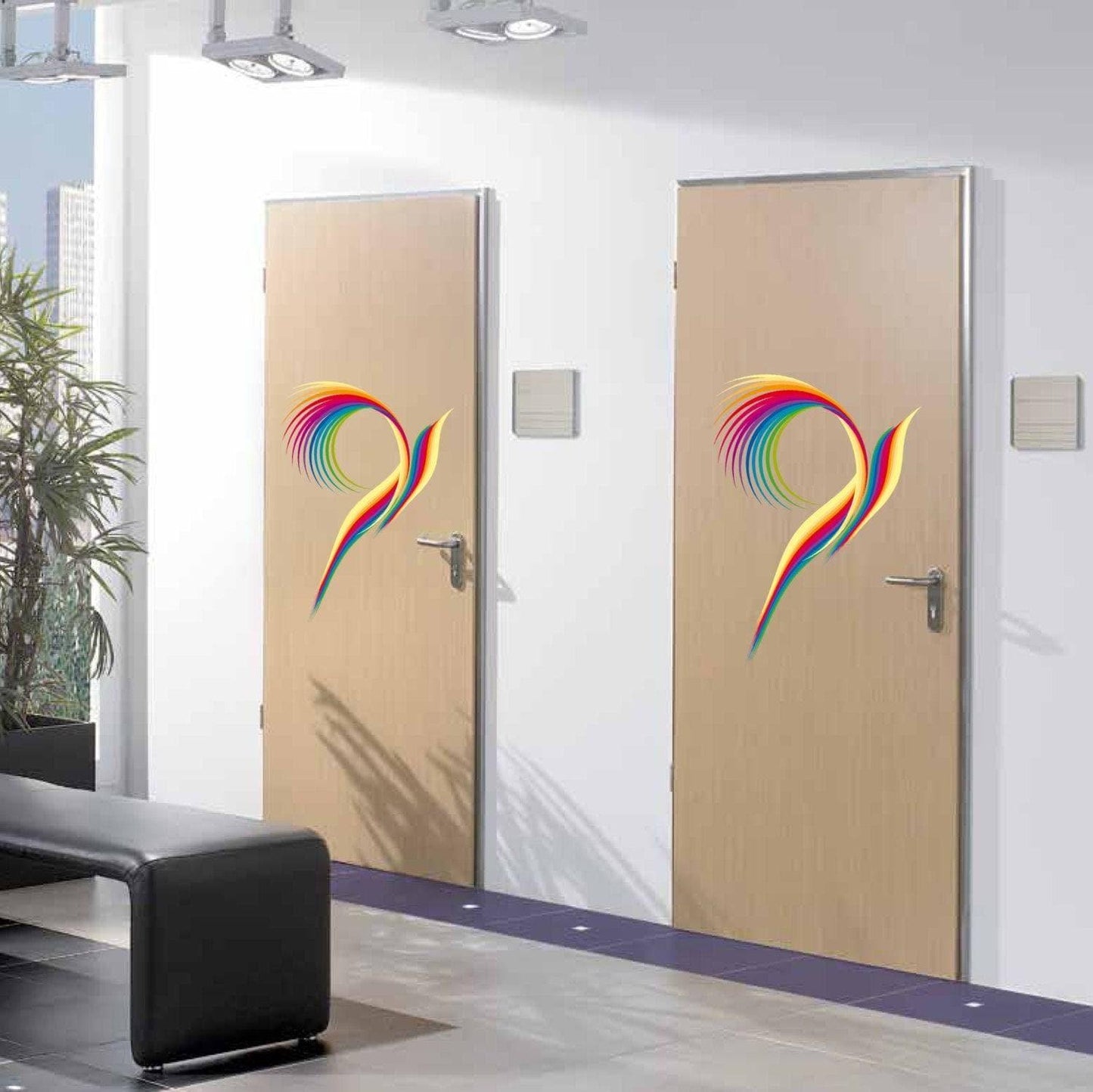 Personalized Office Emblem Decal - Custom Vinyl Logo Door Sticker