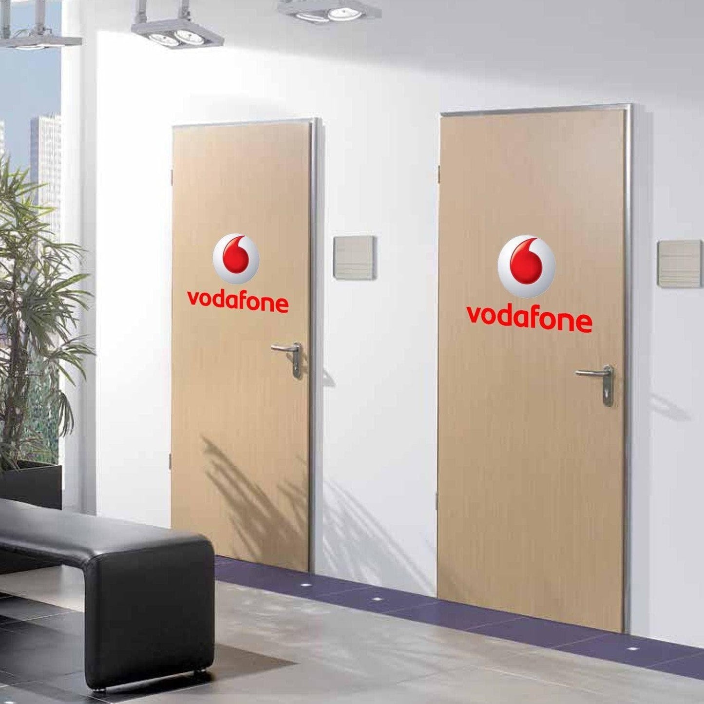Personalized Office Emblem Decal - Custom Vinyl Logo Door Sticker