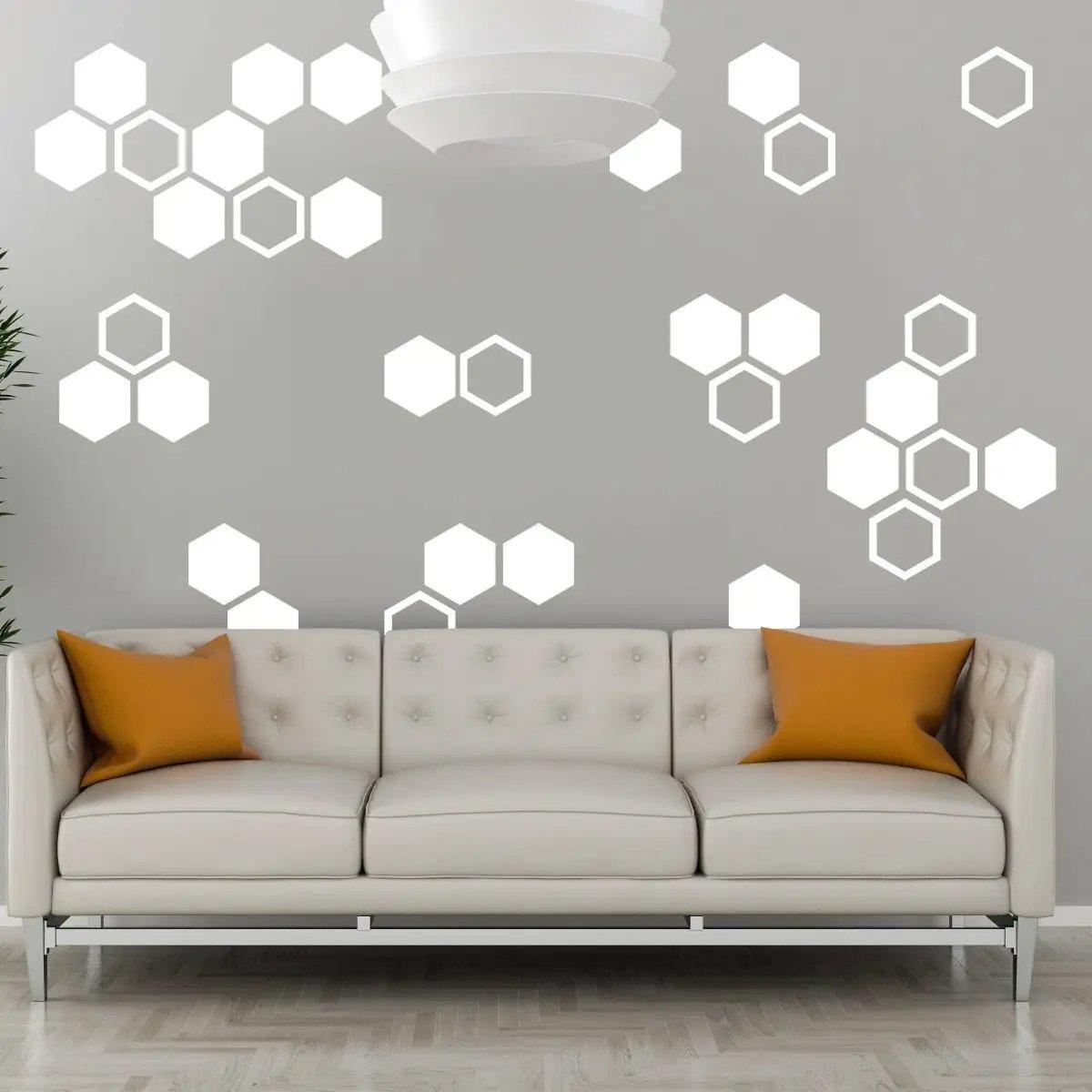 Hexagon Glow in the Dark Wall Stickers, Luminous Wonder Wall Decals for Children's Room