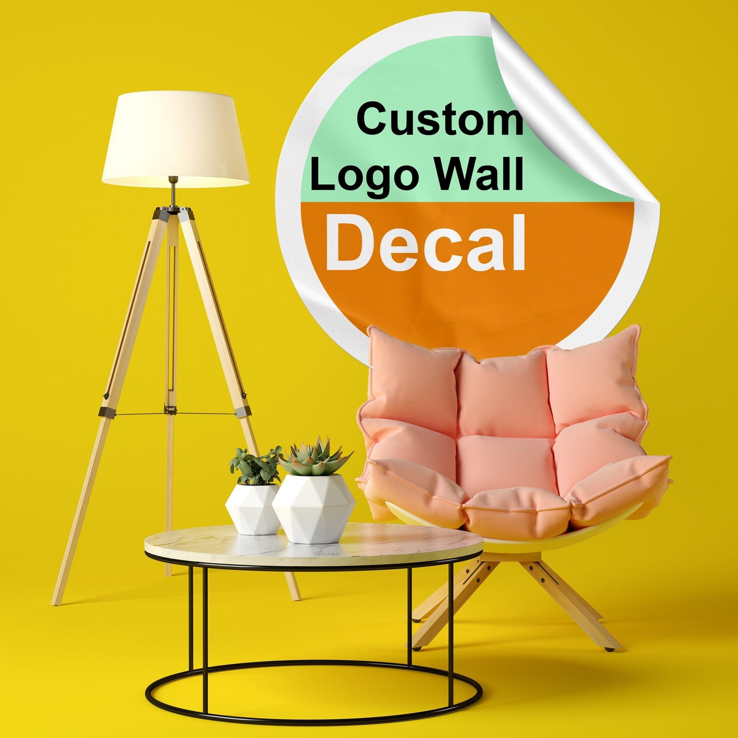 Customizable Vinyl Wall Decal: Design Your Personalized Logo Sticker