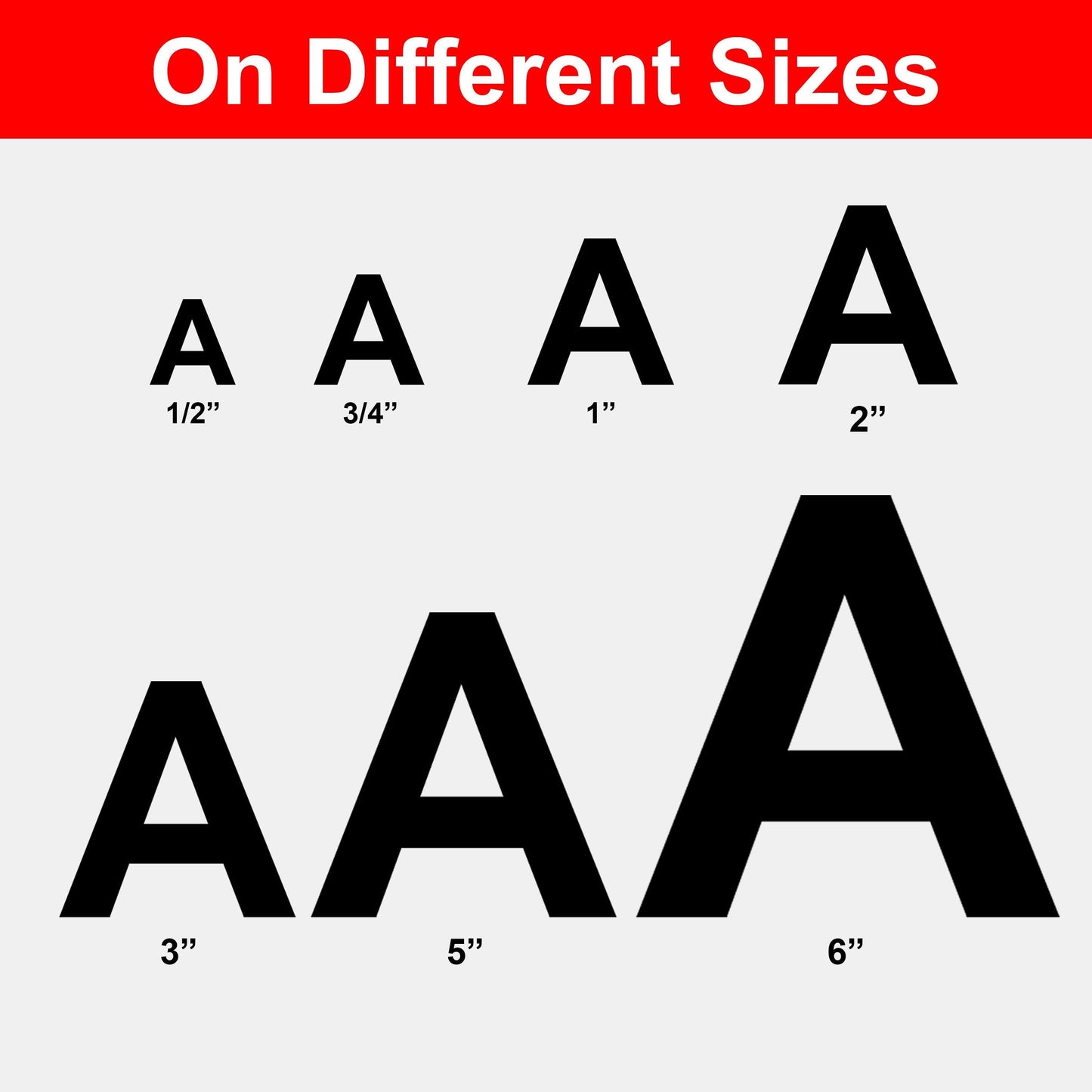 Vinyl Removable Letter Stickers - Peel And Stick Alphabet Number Waterproof Decal