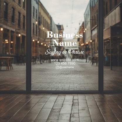 Personalized Storefront Business Window Decal: Customizable Style for Your Shop