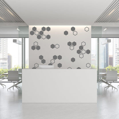 50x Honeycomb Wall Decals Decor - Geometric Hexagon Sticker For Bedroom Living Room