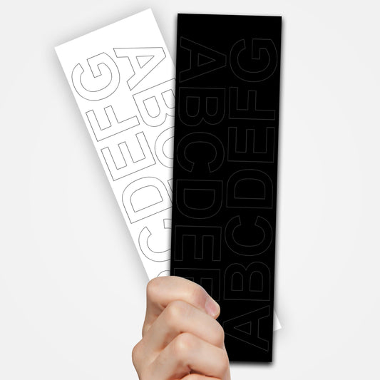 Vinyl Removable Letter Stickers - Peel And Stick Alphabet Number Waterproof Decal